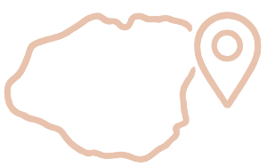Icon of Kaua`i shape and map pin